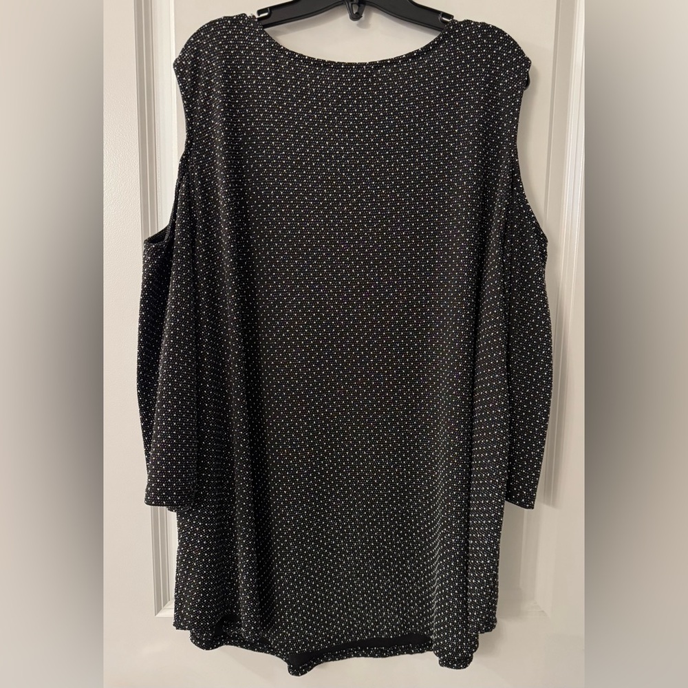 Ruby Rd. Black & Silver-Tone Studded Allover Cold… - image 2